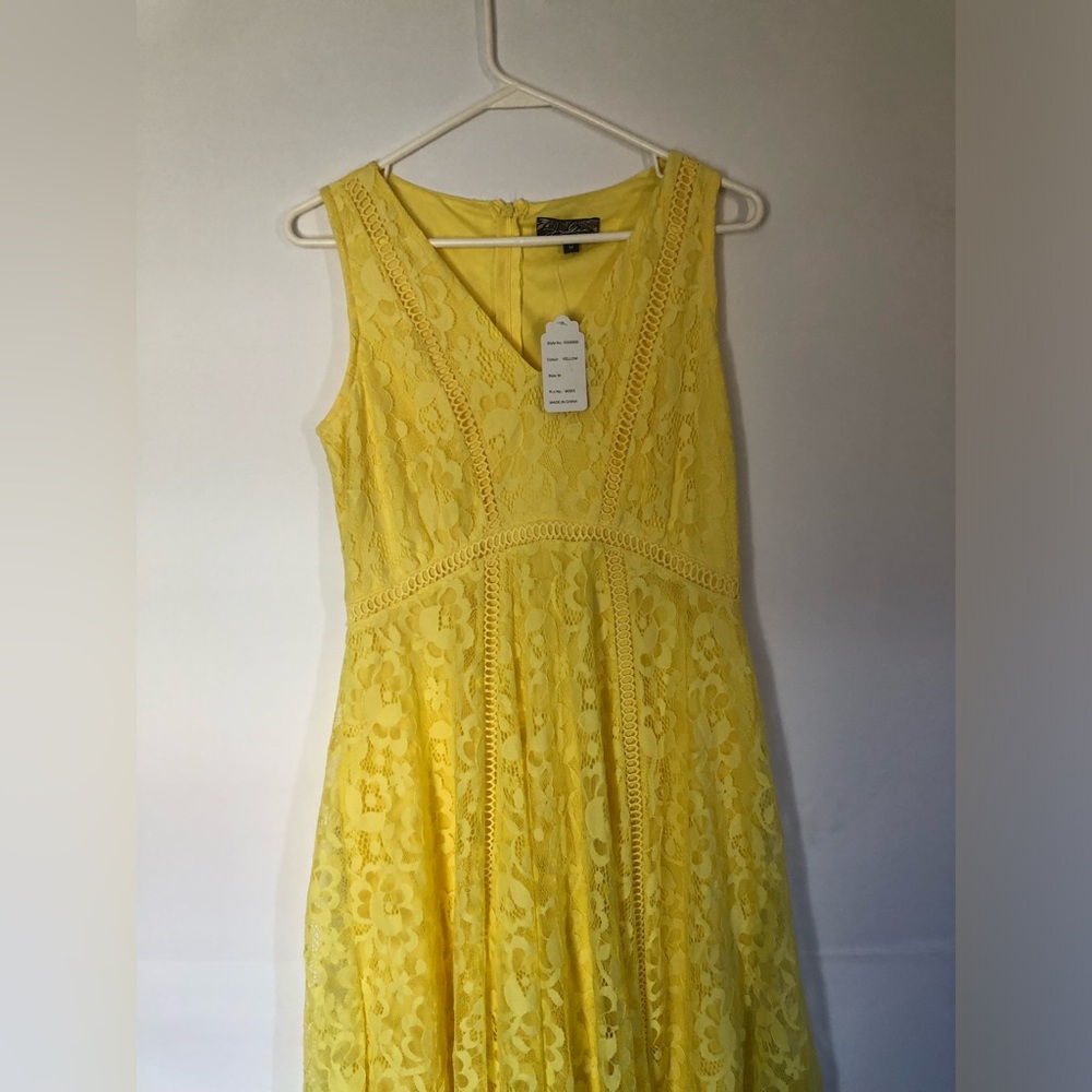 J Glee lace yellow dress size:M